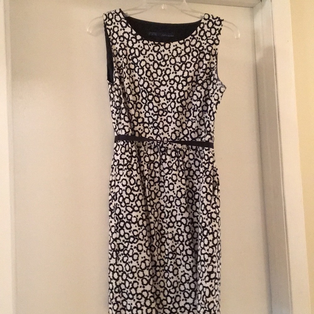 Zara black designed high-neck dress